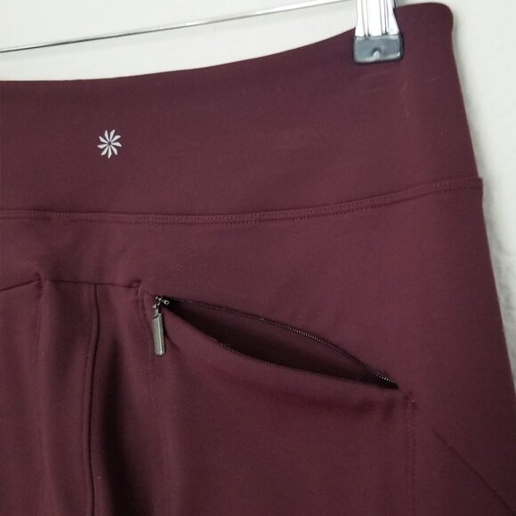 Athleta Headlands Hybrid High Rise Cargo Legging Pants Spiced Cabernet 6P $119 - Picture 10 of 16